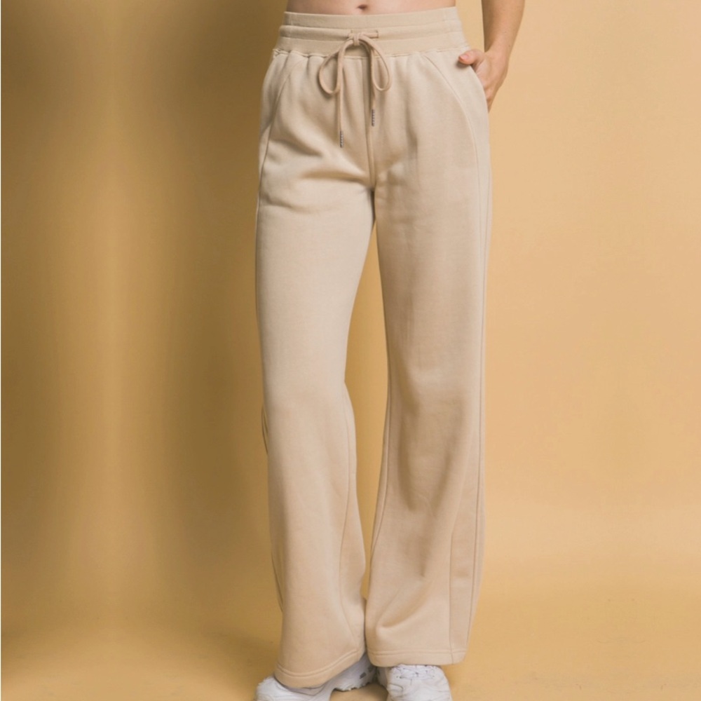 Women's Beige Drawstring Joggers